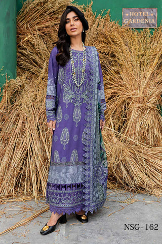 Picture of Nureh - Gardenia Embroidered Slub Linen Collection Vol 3 - NSG-162 - Unstitched - Available at Raja Sahib