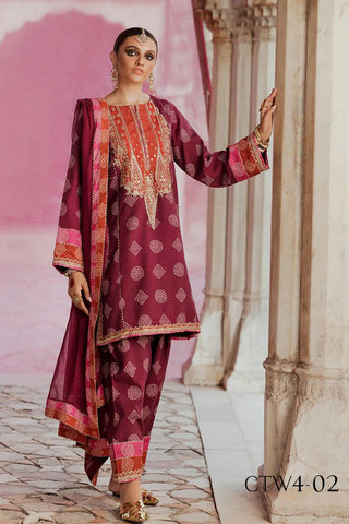 Charizma - Tabeer Chunri Silk Edition Vol 1 - CTW4-02 - Unstitched