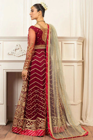 Mushq - Hemline Aura Debut Wedding Collection - 06 Scarlet - Unstitched