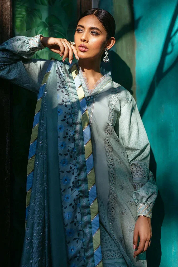 Picture of Mushq - Nirvana Silk Edit - 10 Cerulean - Unstitched - Available at Raja Sahib