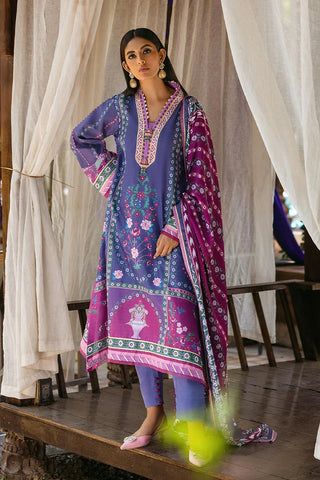 Picture of Mushq - Nirvana Silk Edit - 07 Indigo - Unstitched - Available at Raja Sahib