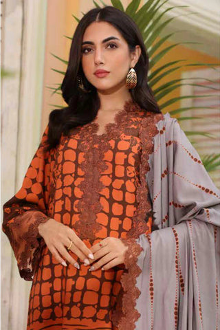 Charizma - Sheen Embroidered Linen Collection Vol 1 - SHW4-08 - Unstitched