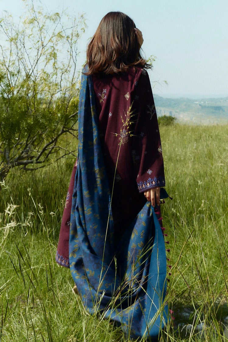 Picture of Zara Shahjahan - Coco Fall Winter Collection - AMETHYST-D8A - Unstitched - Available at Raja Sahib