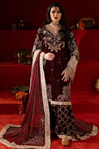 Nureh - Maya Embroidered Velvet Collection Vol 1 - NW-89 - Unstitched