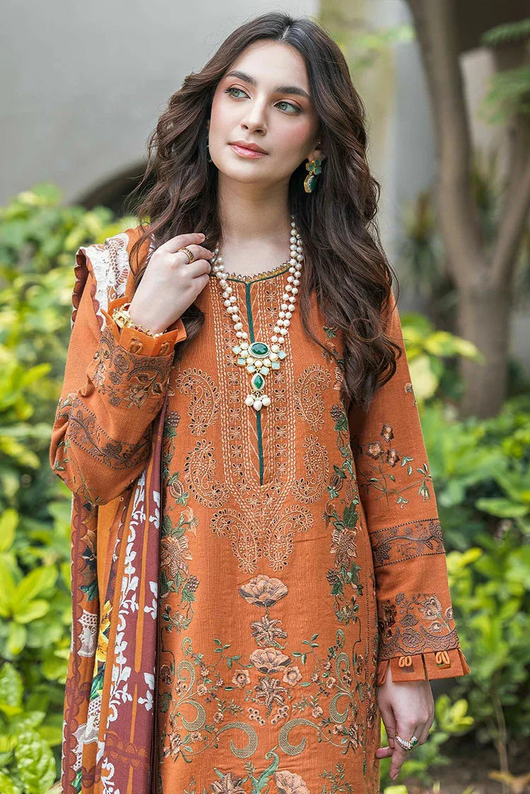 Picture of Asifa & Nabeel - Winter Luxury Collection - CARAMEL WL-01 - Unstitched - Available at Raja Sahib