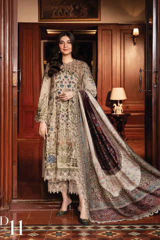 Picture of Maria B - Winter Luxe Collection - LN-1211 - Unstitched - Available at Raja Sahib