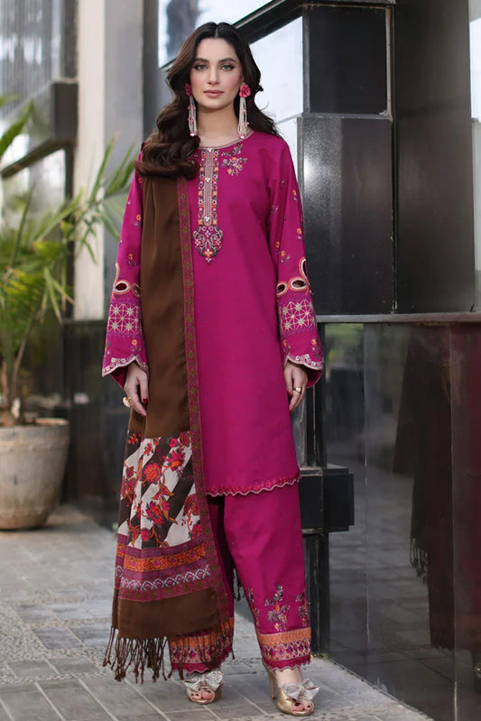 Picture of Charizma - Naranji Embroidered Khaddar Fall Winter Collection Vol 1 - CNW4-01 - Unstitched - Available at Raja Sahib