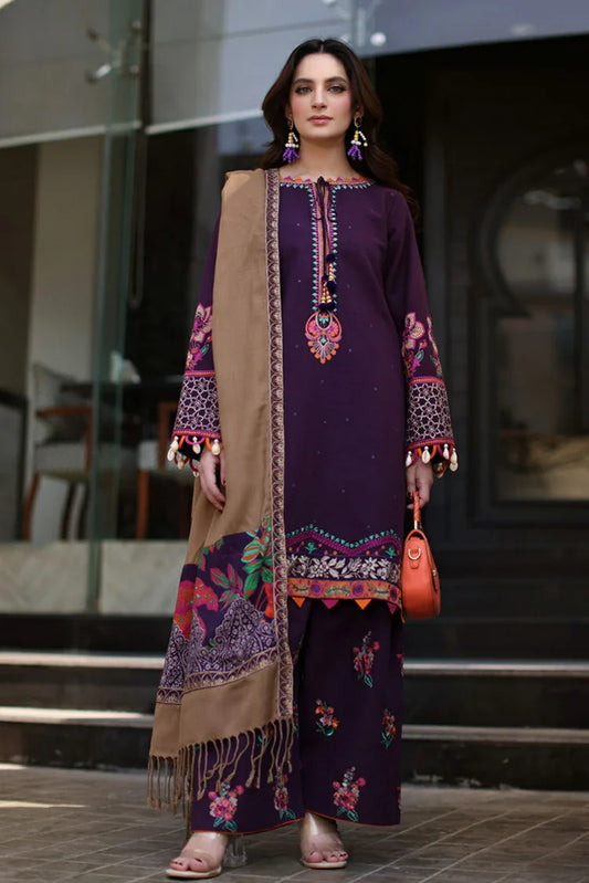 Picture of Charizma - Naranji Embroidered Khaddar Fall Winter Collection Vol 1 - CNW4-02 - Unstitched - Available at Raja Sahib