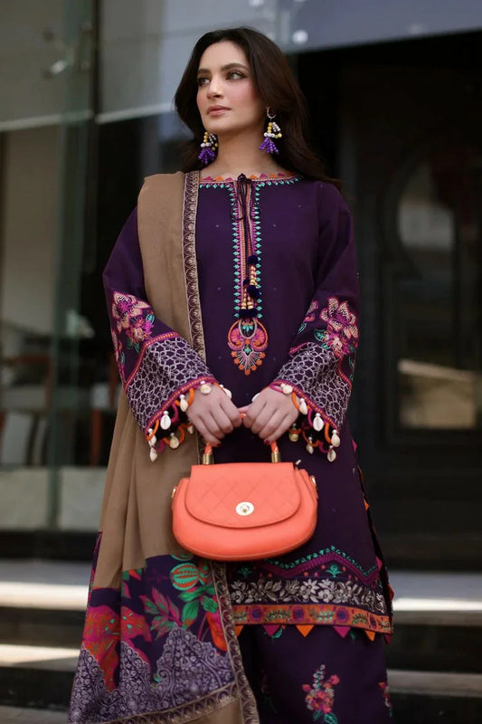 Picture of Charizma - Naranji Embroidered Khaddar Fall Winter Collection Vol 1 - CNW4-02 - Unstitched - Available at Raja Sahib