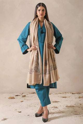 Picture of Asim Jofa - Shawl Collection - AJHS-10 KASHMIRI HAND EMBROIDERED SHAWL 1 PC - Available at Raja Sahib