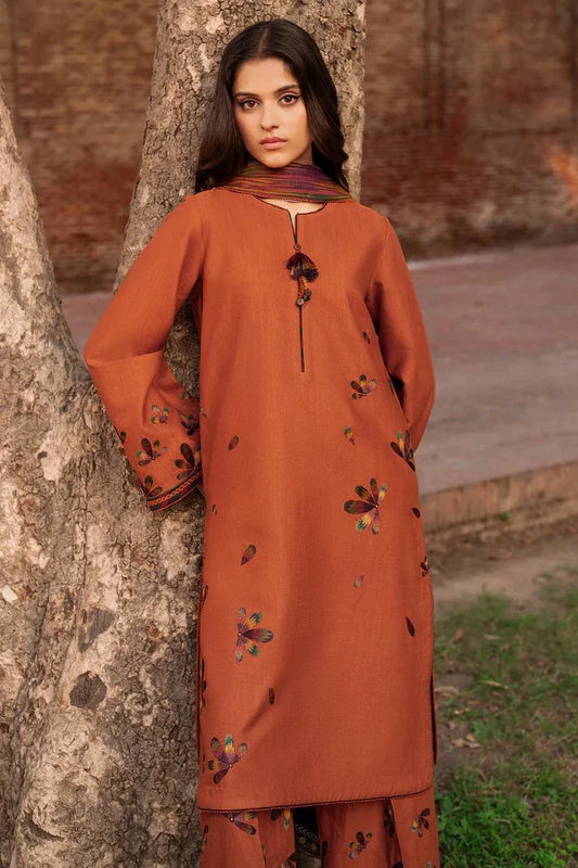 Picture of Jazmin - Winter Prints - EMBROIDERED SLUB KHADDAR UW-0088 - Unstitched - Available at Raja Sahib