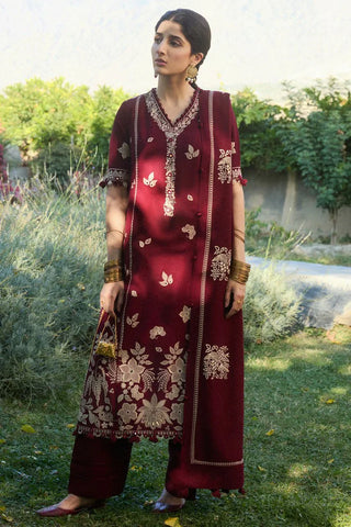 Picture of Zaha - Autumn Winter Collection - ZW24-04 ZARQAA - Unstitched - Available at Raja Sahib