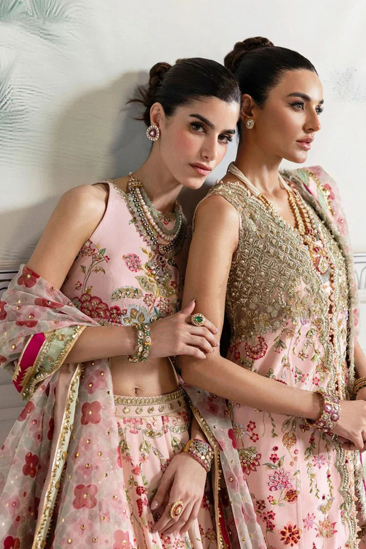 Picture of Crimson - A Beautiful Chaos Wedding Collection - CW24-06 Crystal Chinoiserie - Unstitched - Available at Raja Sahib