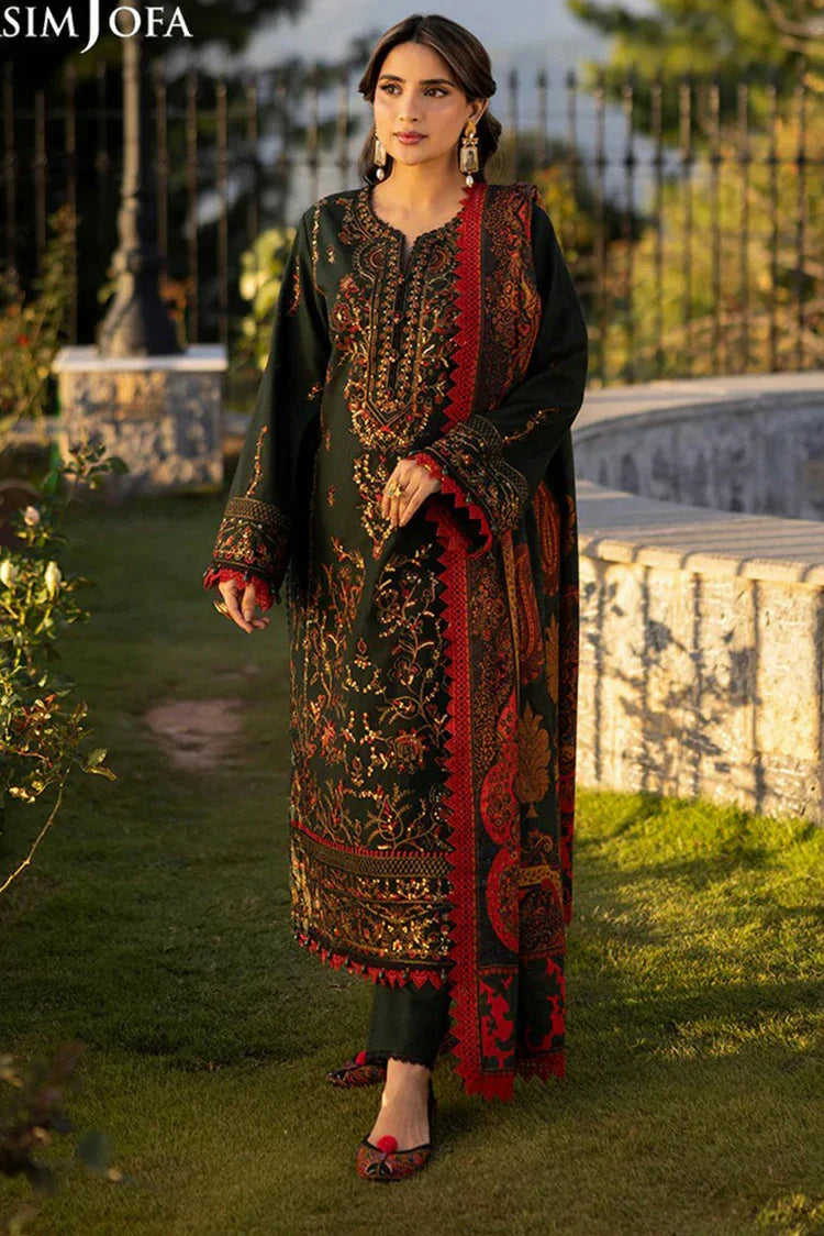 Picture of Asim Jofa - Winter Collection - AJUW-11 EMBROIDERED KHADDAR 3 Pcs - Unstitched - Available at Raja Sahib