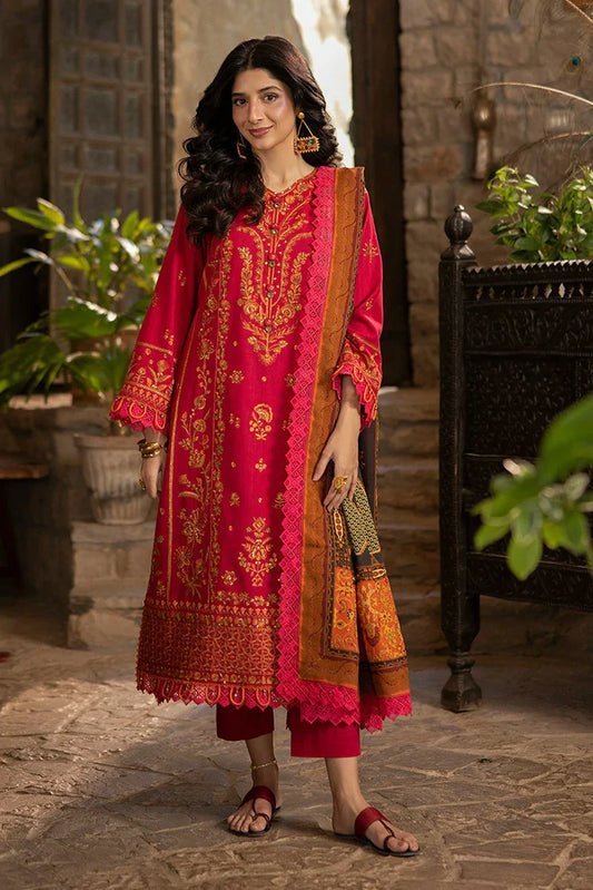 Picture of Asim Jofa - Winter Collection - AJUW-12 EMBROIDERED KHADDAR 3 Pcs - Unstitched - Available at Raja Sahib