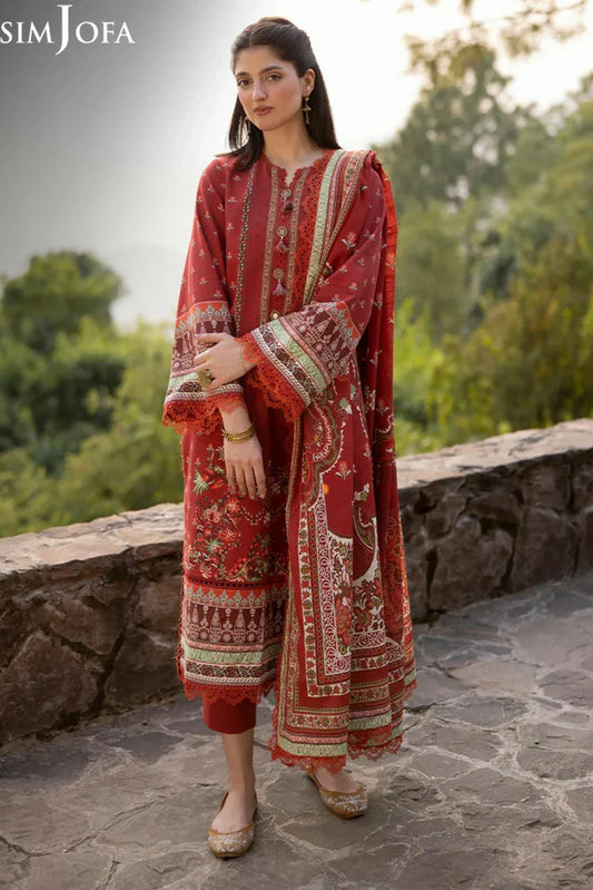 Picture of Asim Jofa - Winter Collection - AJUW-35 PRINTED KHADDAR 3 Pcs - Unstitched - Available at Raja Sahib