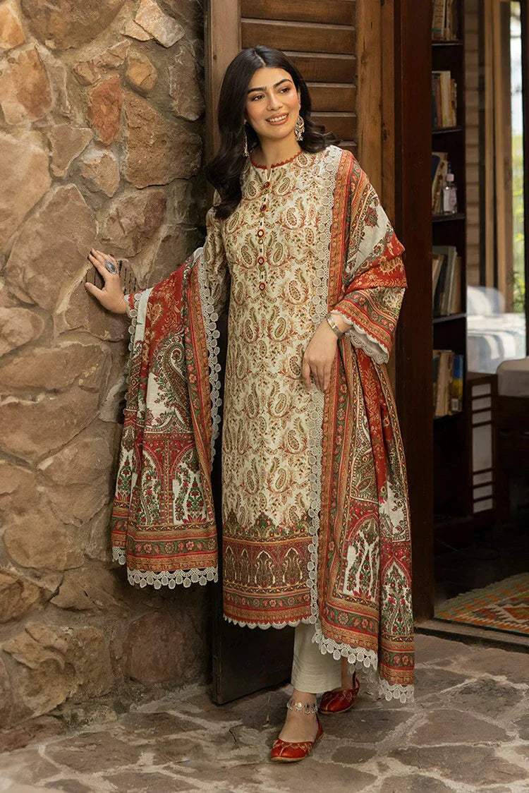 Picture of Asim Jofa - Winter Collection - AJUW-44 PRINTED KHADDAR 3 Pcs - Unstitched - Available at Raja Sahib