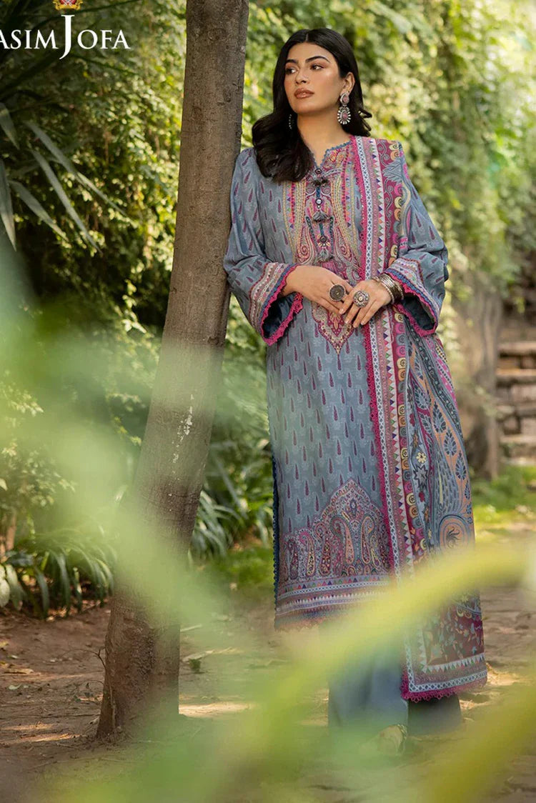 Picture of Asim Jofa - Winter Collection - AJUW-45 PRINTED KHADDAR 3 Pcs - Unstitched - Available at Raja Sahib