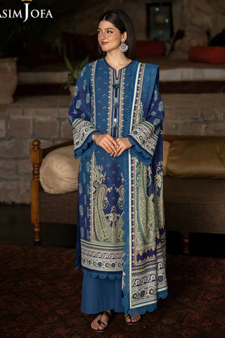 Picture of Asim Jofa - Winter Collection - AJUW-46 PRINTED KHADDAR 3 Pcs - Unstitched - Available at Raja Sahib