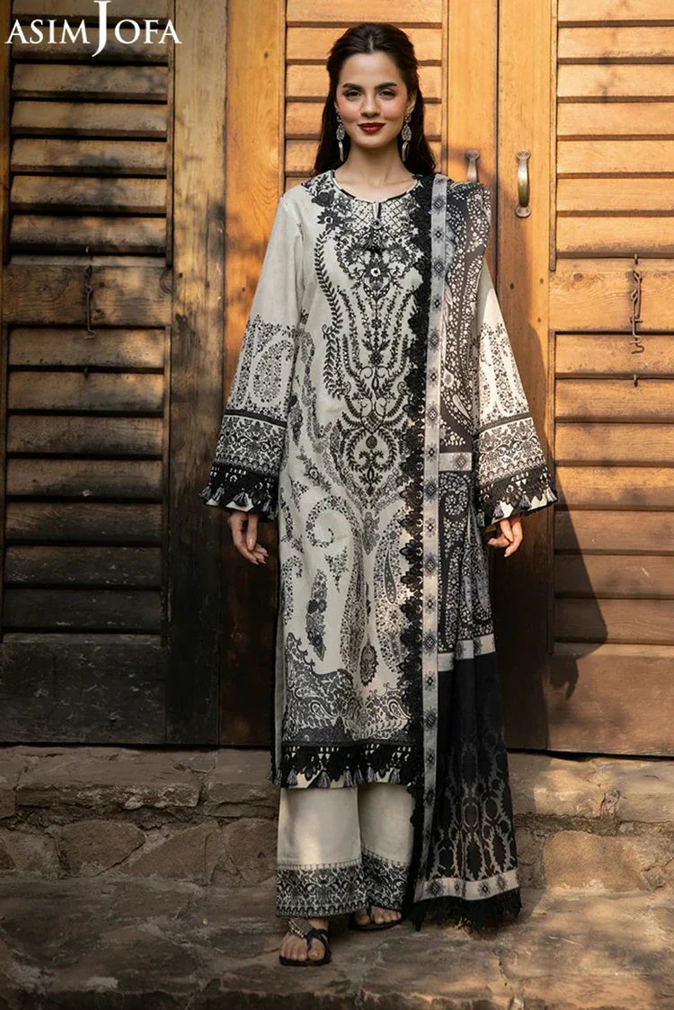 Picture of Asim Jofa - Winter Collection - AJUW-04 EMBROIDERED KHADDAR 3 Pcs - Unstitched - Available at Raja Sahib