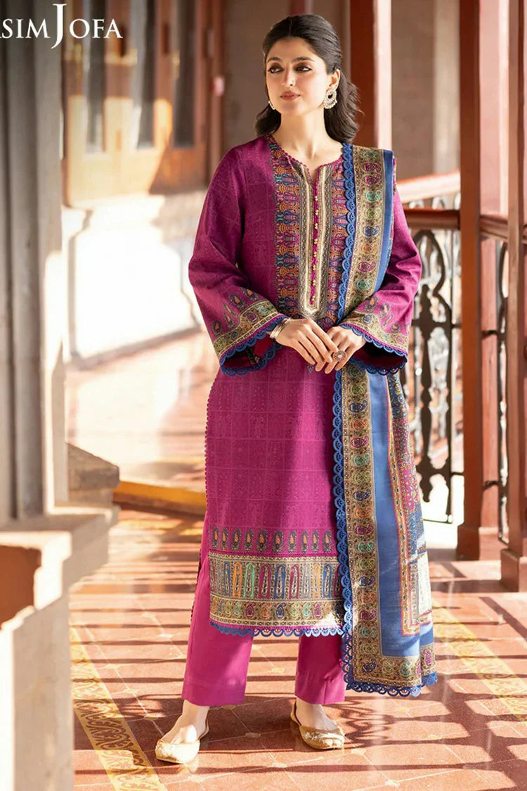 Picture of Asim Jofa - Winter Collection - AJUW-51 PRINTED KHADDAR 3 Pcs - Unstitched - Available at Raja Sahib