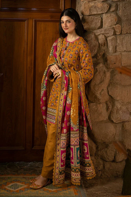 Asim Jofa - Winter Collection - AJUW-56 PRINTED KHADDAR 3 Pcs - Unstitched