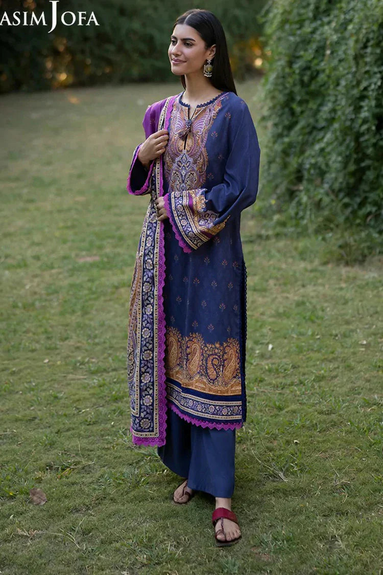 Picture of Asim Jofa - Winter Collection - AJUW-67 PRINTED VISCOSE 3 Pcs - Unstitched - Available at Raja Sahib