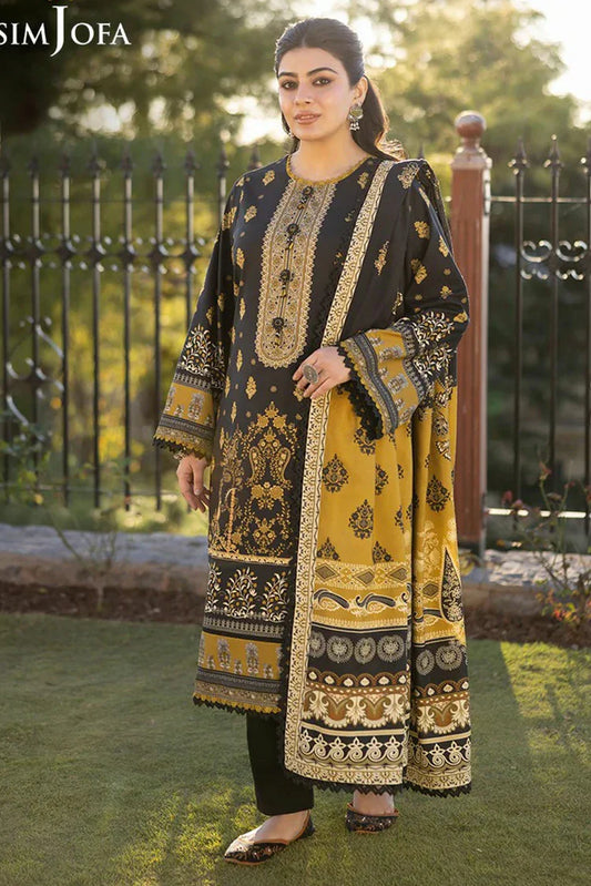 Asim Jofa - Winter Collection - AJUW-69 PRINTED VISCOSE 3 Pcs - Unstitched