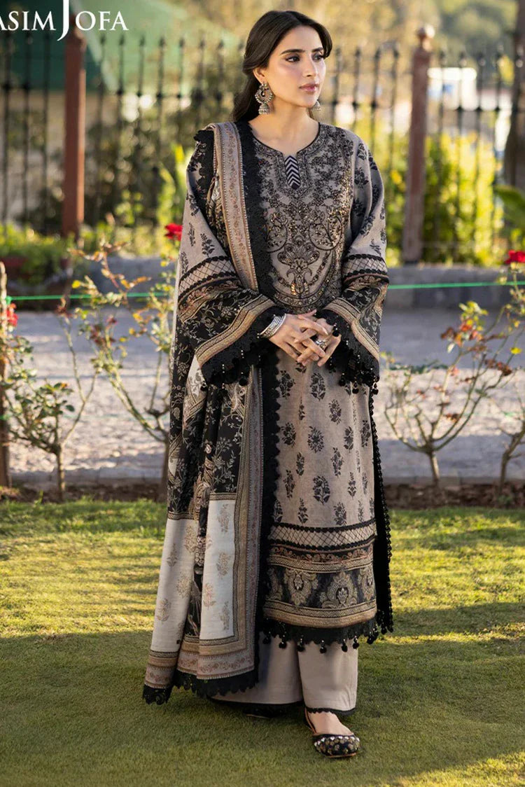 Picture of Asim Jofa - Winter Collection - AJUW-08 EMBROIDERED KHADDAR 3 Pcs - Unstitched - Available at Raja Sahib