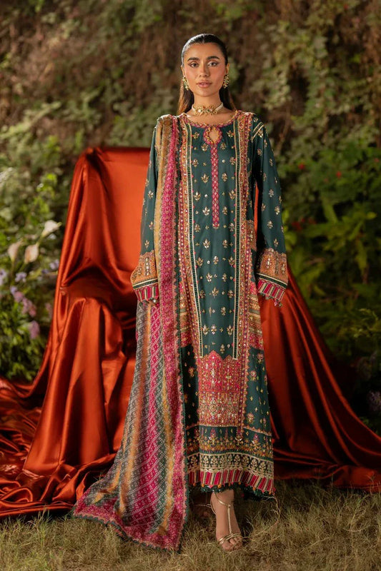 Picture of Qalamkar - Luxe Silk Winter Collection - UA-02 NINA - Unstitched - Available at Raja Sahib