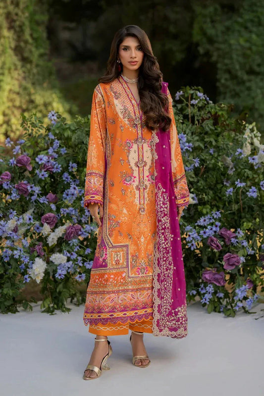 Picture of Qalamkar - Luxe Silk Winter Collection - UA-03 ALMA - Unstitched - Available at Raja Sahib