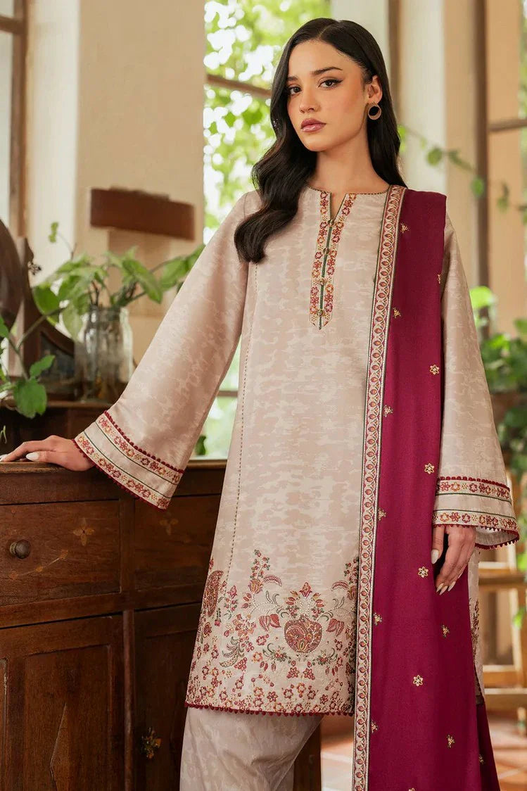 Picture of Jazmin - Winter Prints Vol 2 - EMBROIDERED PREMIUM VISCOSE UW-0114 - Unstitched - Available at Raja Sahib