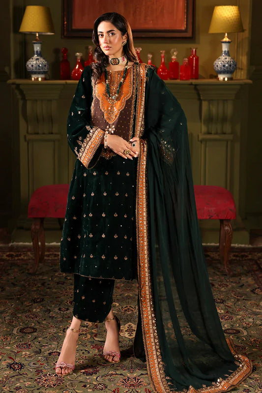 Picture of Charizma - Signora Premium Embroidered Velvet Edit Vol 2 - CVT4-10 - Unstitched - Available at Raja Sahib