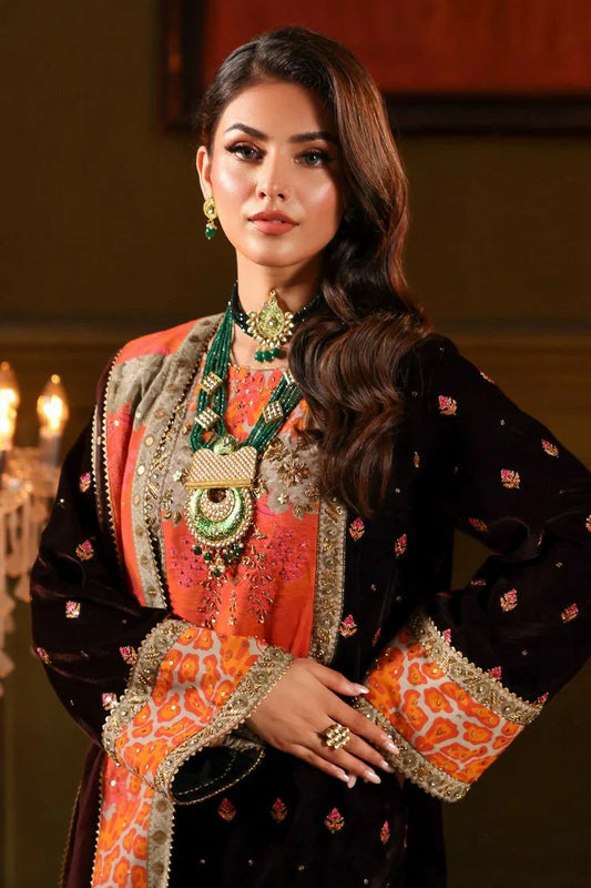 Picture of Charizma - Signora Premium Embroidered Velvet Edit Vol 2 - CVT4-11 - Unstitched - Available at Raja Sahib