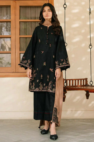 Picture of Jazmin - Winter Prints Vol 3 - EMBROIDERED JACQUARD KHADDAR UW-0126 - Unstitched - Available at Raja Sahib