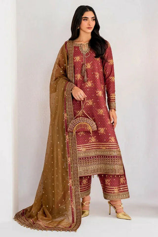 Picture of Jazmin - Raw Silk Collection - Embroidered Raw Silk UR-7029 - Unstitched - Available at Raja Sahib