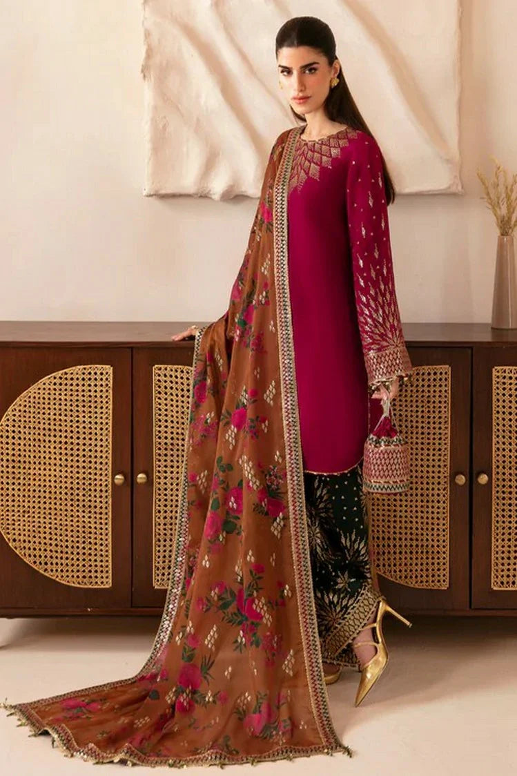 Picture of Jazmin - Raw Silk Collection - Premium Embroidered Raw Silk UR-7038 - Unstitched - Available at Raja Sahib