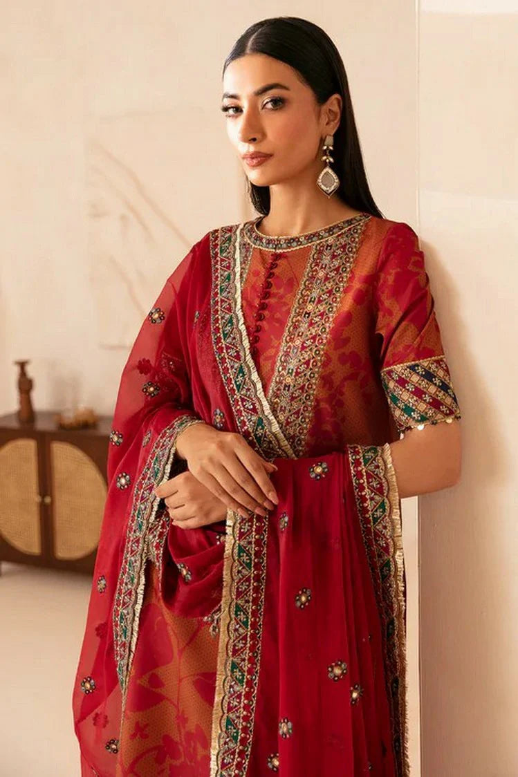 Picture of Jazmin - Raw Silk Collection - Premium Embroidered Raw Silk UR-7044 - Unstitched - Available at Raja Sahib