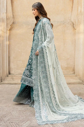 Farasha - Ritzier Luxury Chiffon Collection - 10-TEAL DREAMS - Unstitched