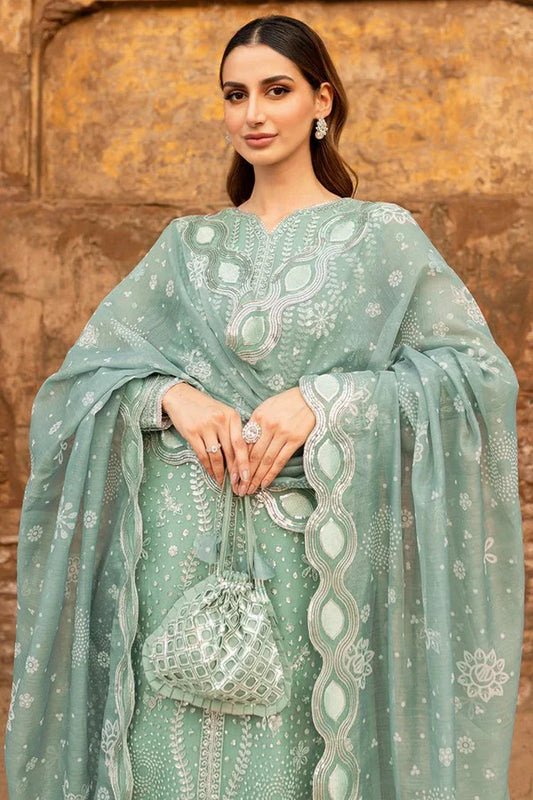 Picture of Farasha - Ritzier Luxury Chiffon Collection - 04-OCEAN LIGHT - Unstitched - Available at Raja Sahib