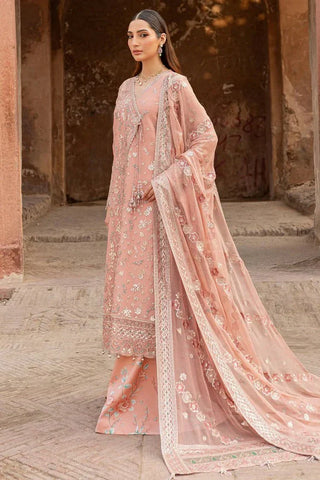 Farasha - Ritzier Luxury Chiffon Collection - 06-PEACH BELL - Unstitched