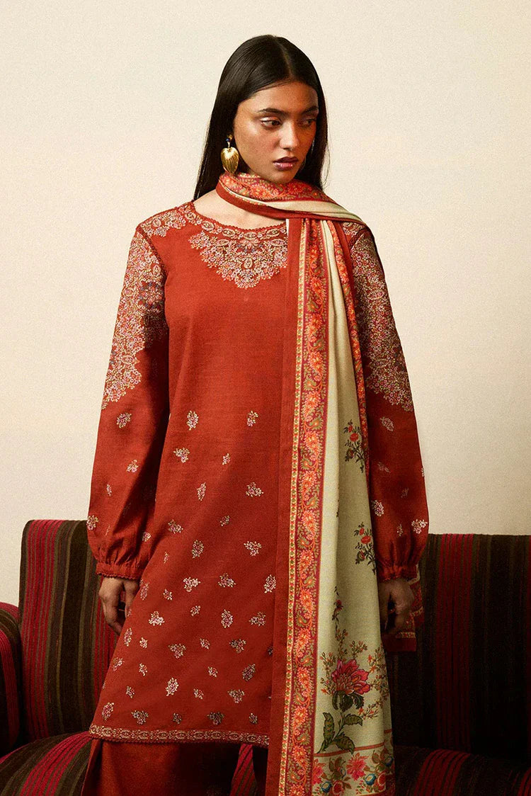 Picture of Hussain Rehar - Jugnu Autumn Winter Edit 2 - 02 AURELIA - Unstitched - Available at Raja Sahib