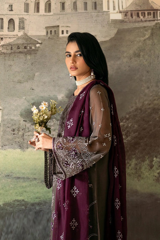 Picture of Flossie - Meharbano Luxury Chiffon Collection - K-1605 FLORA - Unstitched - Available at Raja Sahib