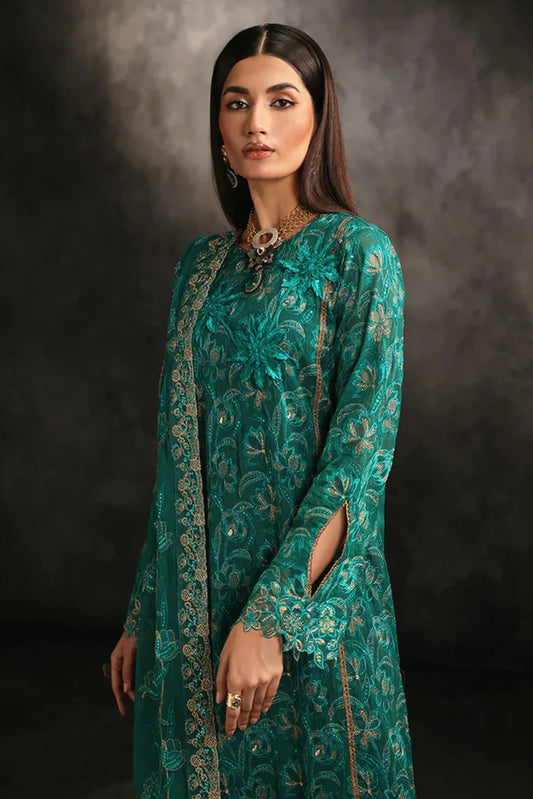 Picture of Rajbari - Sage Formal Edit - 01 Opulance - Unstitched - Available at Raja Sahib