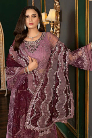 Picture of Janique - Luxury Chiffon Collection Vol 4 - D-032 Neon pink - Unstitched - Available at Raja Sahib