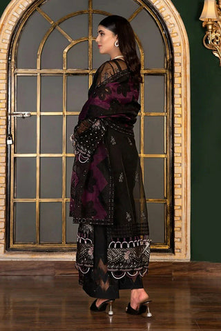 Picture of Janique - Luxury Chiffon Collection Vol 4 - D-038 Raven black - Unstitched - Available at Raja Sahib