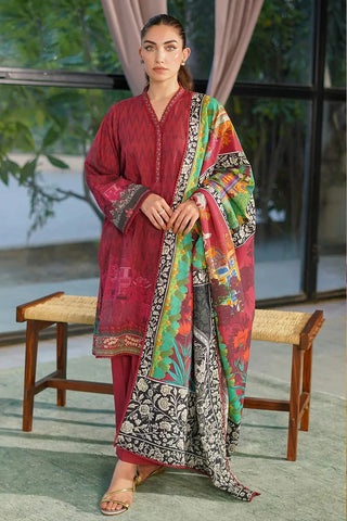 Sahar - Digital Print Khaddar Collection Vol 2 - 07 Crimson Petal - Unstitched