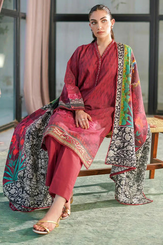 Sahar - Digital Print Khaddar Collection Vol 2 - 07 Crimson Petal - Unstitched