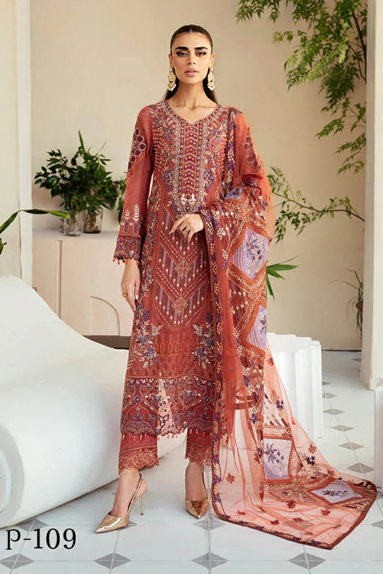 Picture of Ramsha - Dastoor Chiffon Collection Vol 1 - P-109 - Unstitched - Available at Raja Sahib