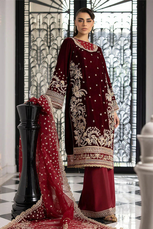 Picture of Sardinia - La More Wedding Formals - 703 Maroon Muse - Unstitched - Available at Raja Sahib